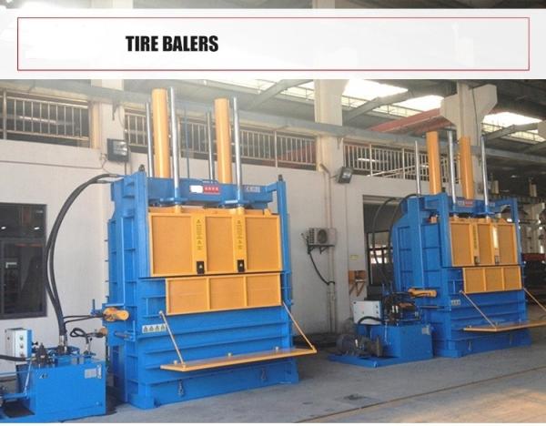Car tire baler machine Vertical hydraulic scrap tire baling baler machine for sale