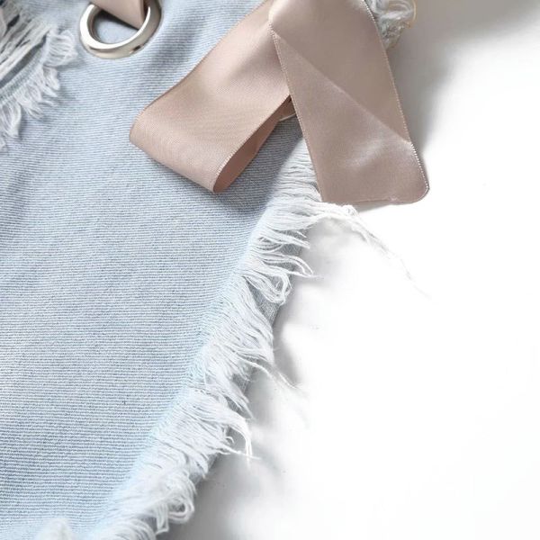 Manufactuer Customized Vintage Distressed Woman Denim Shorts