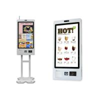 Quiosco de autoservicio para pedidos, impresora de tickets, lector de tarjetas, quiosco con pantalla táctil y pago, con lector de código de barras POS para restaurante