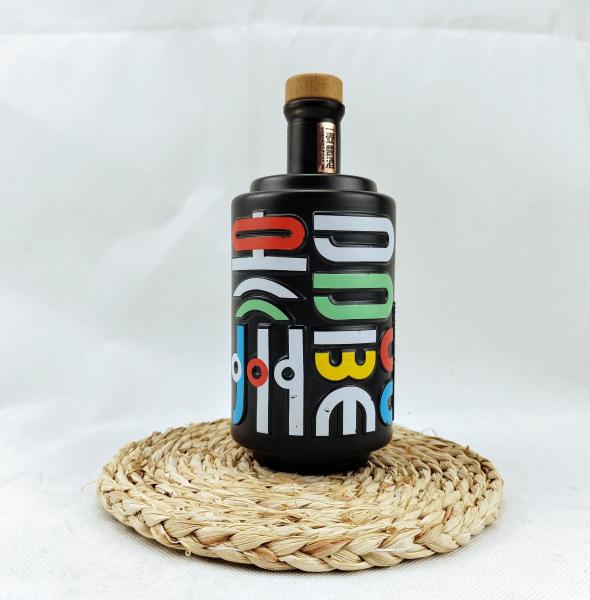 Liquor Matte Black Glass Gin 500ml 750ml Tipo de vedação Cortiça Espirito Negro congelado