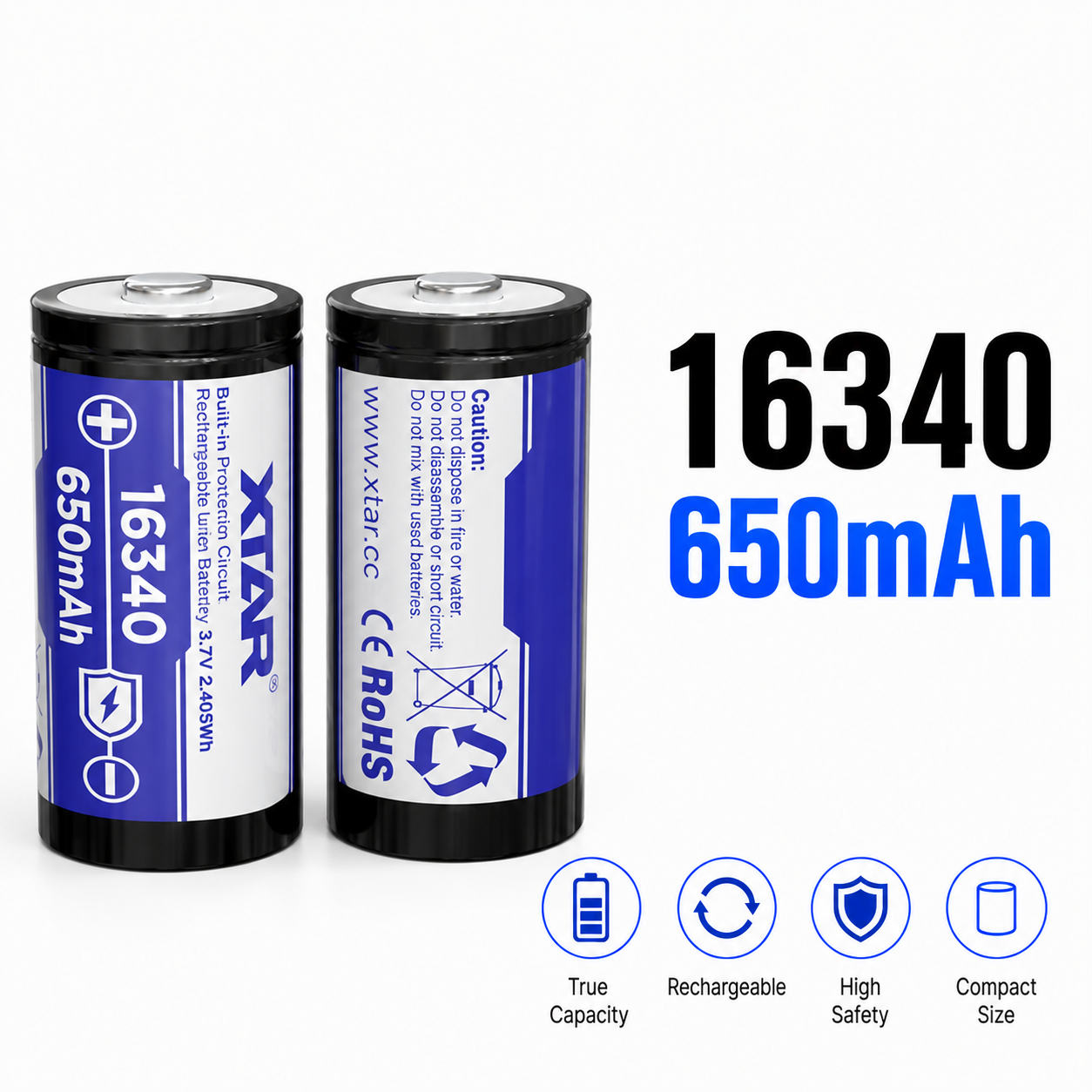 Long Life 800 Cycles 3.7V Output 650mAh Capacity Recorder Batteries for High-Tech Devices