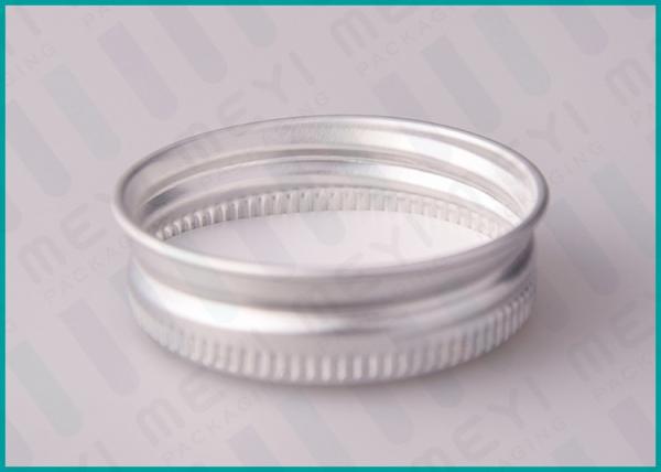 38mm Matt Silver Screw Top Caps / Metal Sealed Bottle Lids For Food Packaging