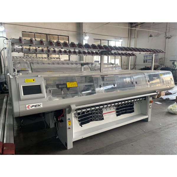 Single system flat collar  knitting machine with automatically alarm