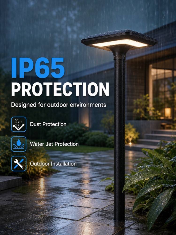 30W 50W Outdoor Solar Garden Lights Energy Saving For Driveways Courtyards And Parks