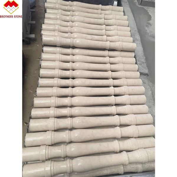 White Onyx Marble Stone Granite Railing Handrail Balauster Balustrade for Stair in Apartment