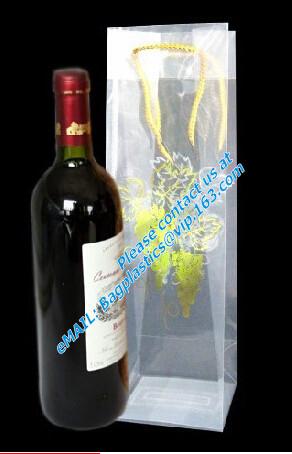 PVC Ice Bag, Wine Beer Gift Bags, Wine Bag, Drink Ice Bags, Portable Wine Bags Gel Ice Pack PVC Wine Cooler Bag With Han