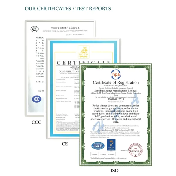 Металлические ураганные двери, высокобезопасные моторизованные подвижные двери