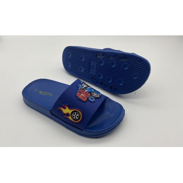 Sandales de piscine pour enfants avec semelle en EVA, personnage Mattel, antidérapantes, avec dessus en caoutchouc naturel