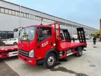 FAW Heavy Duty Flatbed Truck 190HP Low Bed Excavator Transport Truck