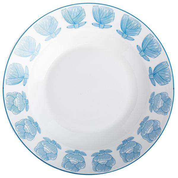 Ceramic European Style Blue Alice Dinnerware Set For Kitchen Tabletop In Elegant Design