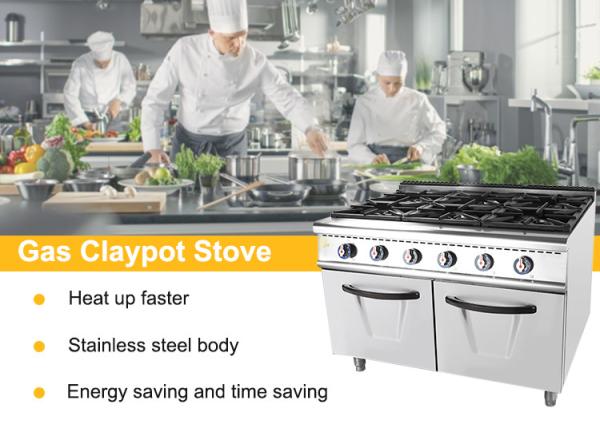 GL-RS-6 Equipamento de cozinha a gás para restaurantes Equipamento de cozinha de aço inoxidável com alimentação a gás natural/gás líquido