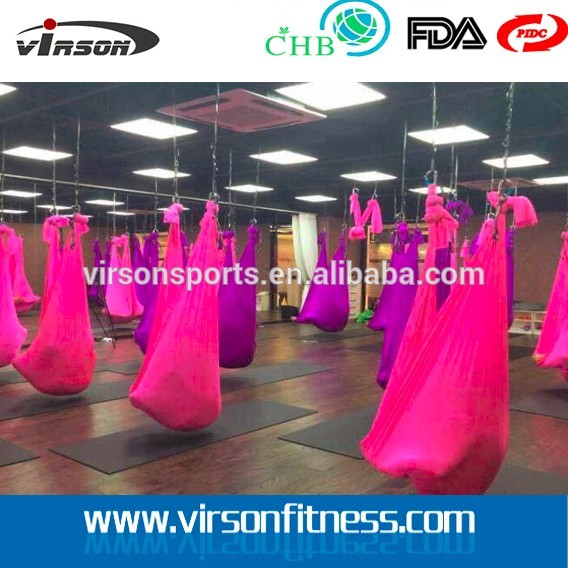 Virson popular 5m length yoga aerial yoga swing&yoga hammocks