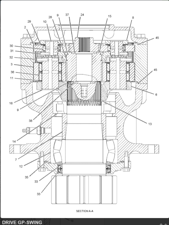 296-6253 296-6250 3530528 3530500 1994487 Excavator Swing Gearbox Fit E330D E345C E345D E345DL