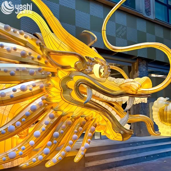 New Year Handmade Outdoor Chinese Silk Lantern For Chinatown Celebrations