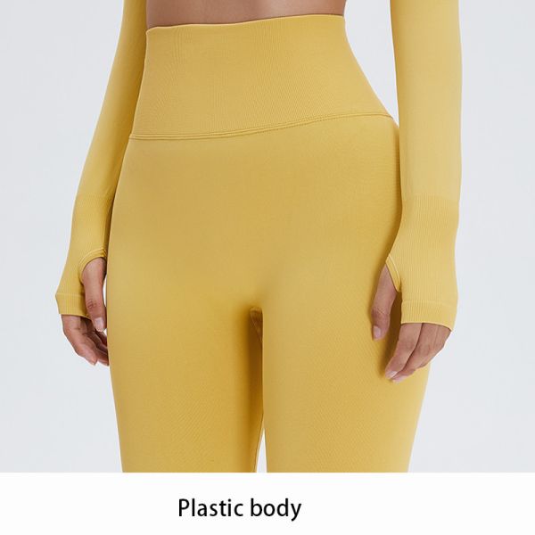 Обнаженная фигура гетры высокого батта персика спортзала Waisted безшовного поднимаясь 14 цвета S m l размер