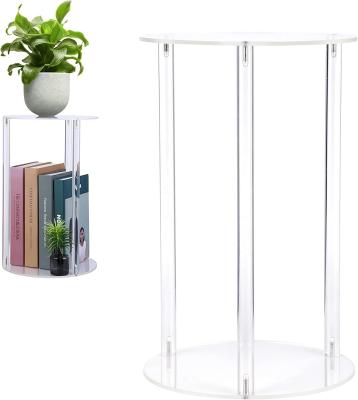 Acrylic Flower Stand Wedding Centerpieces Marriage Decorations Supplies Tabletop Decor Clear Display Rack Crystal Stage Pillar