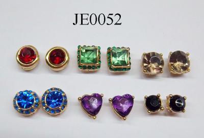 stone stud earring set