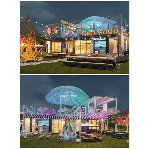 Prefab Shipping Container Camping Homes Modular Prefab Housing Shipping Container Tent Conex Boxes