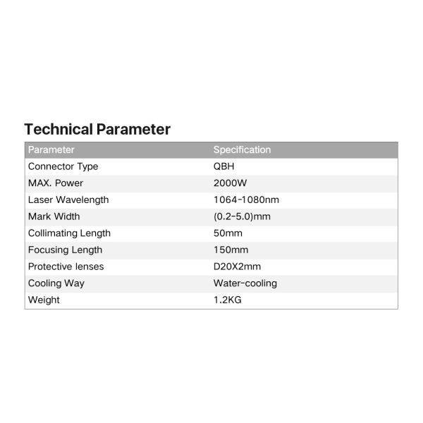 Water Cooling Laser Spare Parts , 5V Handheld Laser Welding Head