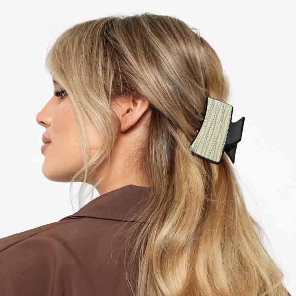 Blank Plastic Sublimation Hair Clips Double-Sided personalized Hair Claw Clip With Aluminum Sheet