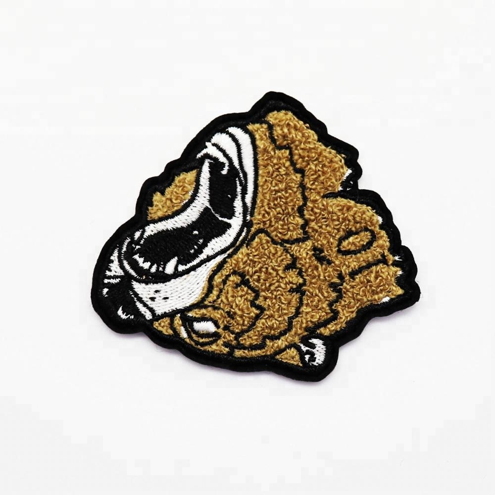Custom Chenille Patch on With Tiger Logo Embroidery Patch Custom Embroidery