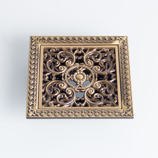 Indoor Antique Brass Kitchen Floor Drain Strainer 100mm