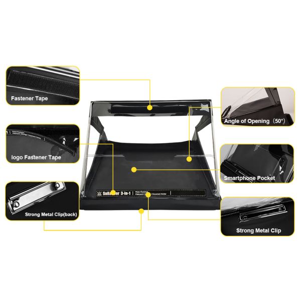 Pintura horizontal de escritores de PVC A4 Accesorio impermeable Reciclables Negro