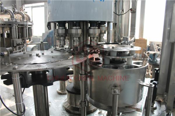 Vacuum Return System Plastic Bottle Filling Machine , Small Scale Juice Bottling Equipment