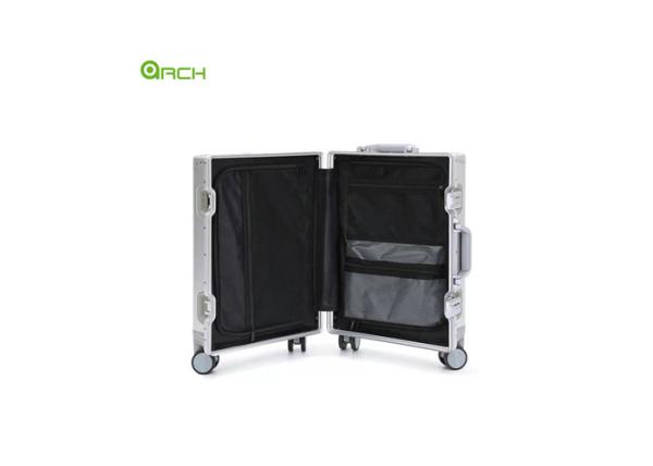 19.5 Aluminium Suitcase Hard Sided Luggage with Double Spinner Wheels