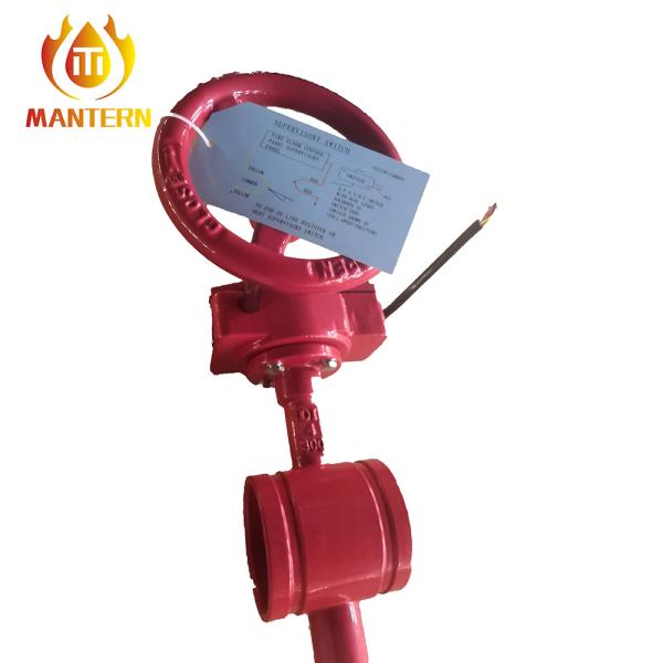 Red Fire Fighting System Equipment , Grooved Type Butterfly Valve FM Approved