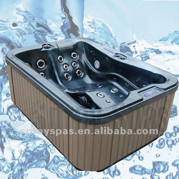 Square Single Reversible Lounger Outdoor Spa Massage Bathtub, 2000 * 1640 * 800mm