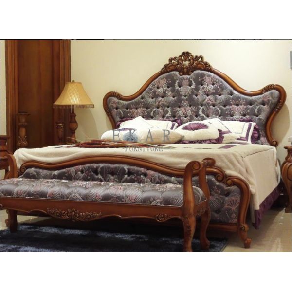 Beds classic bed king bed royal luxury bed solid wood bed supplier Italy style LS-A803A