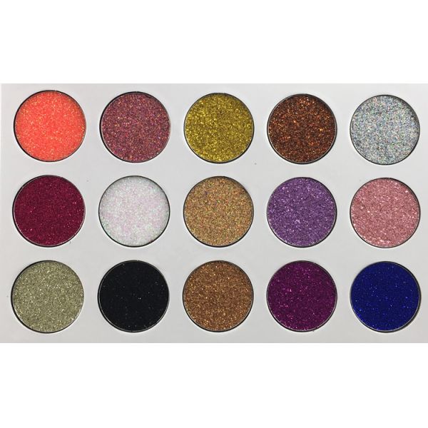 Private Label Eyeshadow Palette 15 Color Glitter Eyeshadow Pressed Glitter