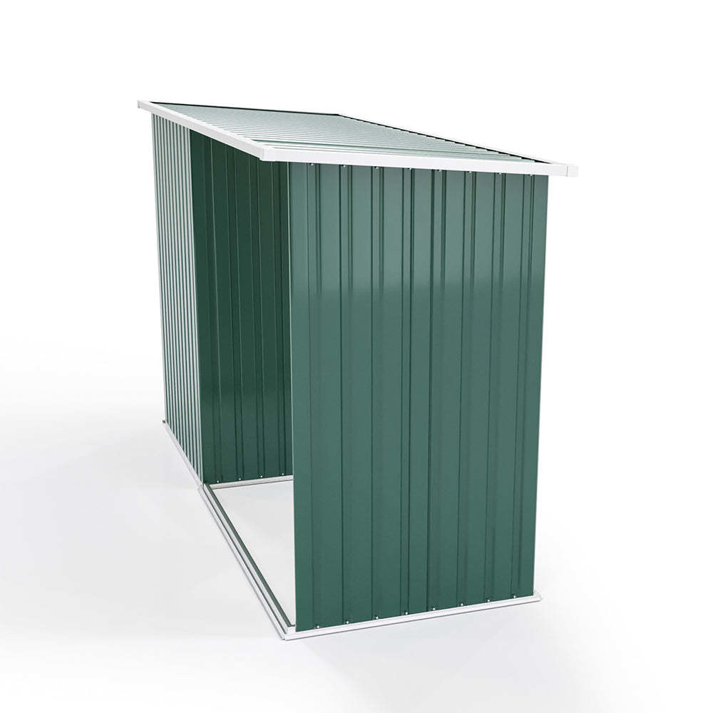 AJUNION Outdoor Firewood Log Storage Shed with Lockable Steel Protect Your Garden Tools