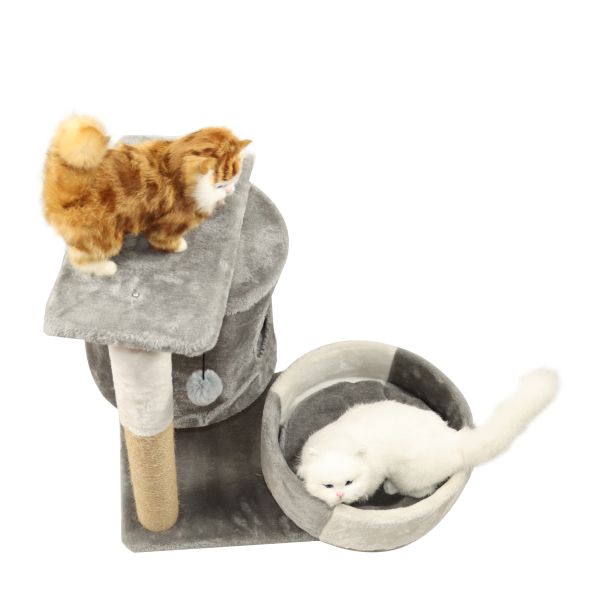 Cool Cat Climbing Furniture Non Slip 2 Tier Level 48 Inch Indoor Cat Tree House