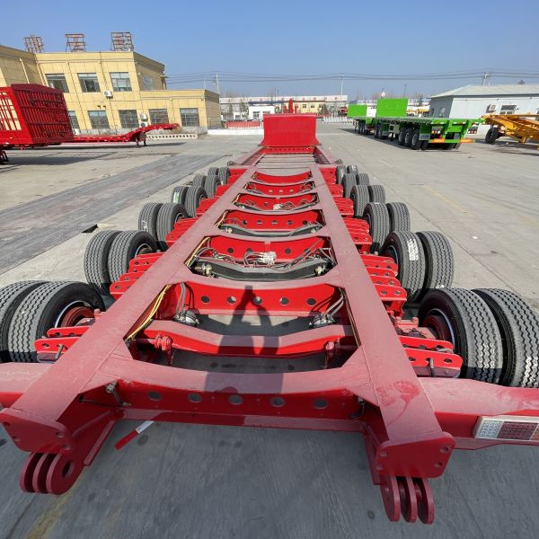 Steel Modular Hydraulic Steering Lowbed Travel Trailer for Wind Power Tower Transporter