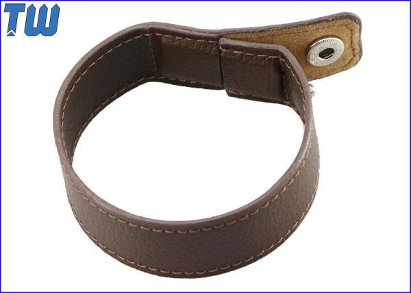 PU Leather Wristband 64GB USB Memory Drive Buckle connected Long Stick
