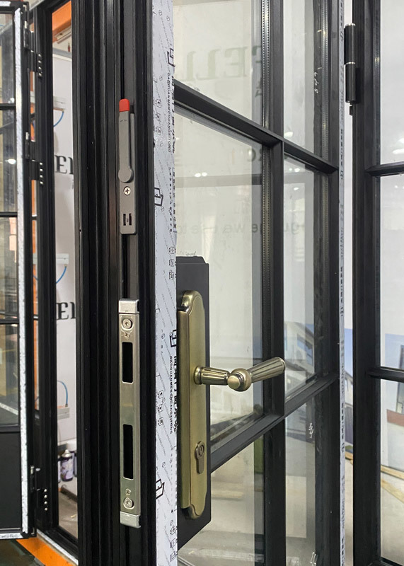 AS Standard Retro Grill Thermal Break Aluminium Double French Entry Door