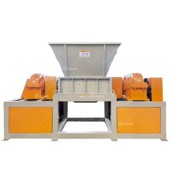 Factory Double Shaft Shredder Machine for Fruit Vegetables Waste Hard Disk