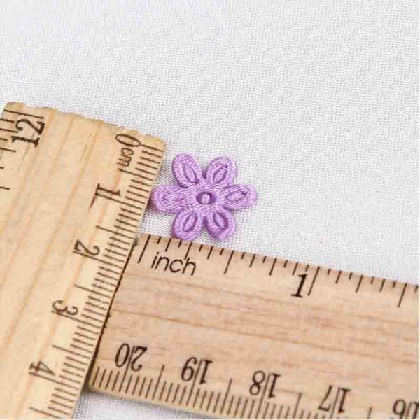 Satin Applique Flower Applique Crafts For Hairpins Parts Size 10 mm