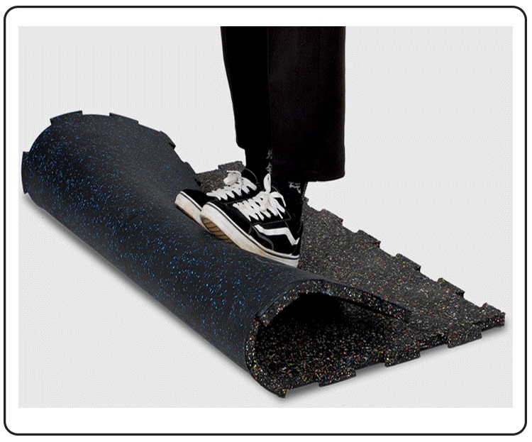 Черный резиновый напольный ролик для нетоксичного тренажерного коврика в Crossfit Fitness Sport Place