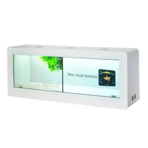 1x2 Splicing Wall Vitrine LCD transparente de 55 polegadas gabinete de toque capacitivo