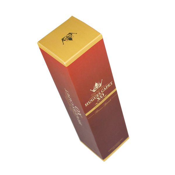 Gold Foil Gloss Lamination Cardboard Paper Gift Box For Wine