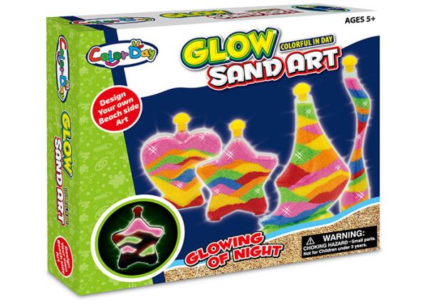 Educational DIY Glow Sand Arts And Crafts Toys / Children Learning Kits W / Bottles