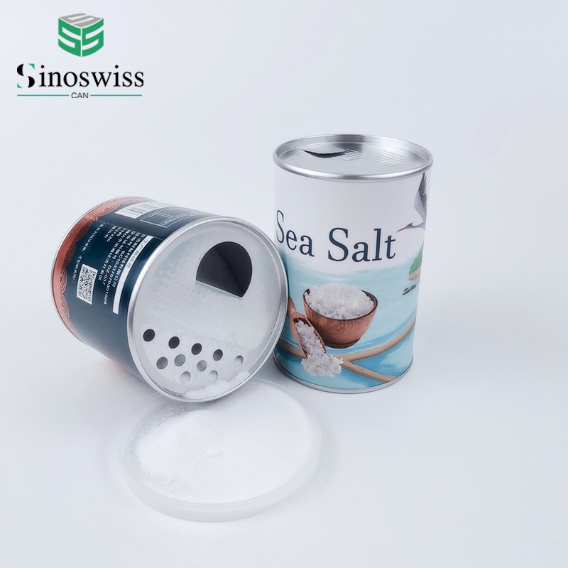 Custom Paper Tube Packaging Food Grade Airtight Lid Salt Spice Paper Packaging Can