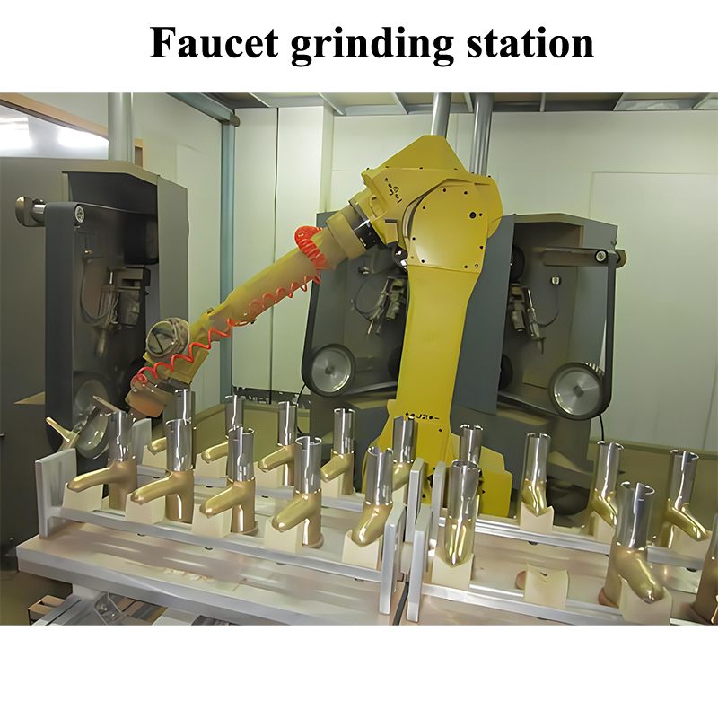 High Gloss Robotic Faucet Polishing Machine For Zinc Alloy Die Cast Faucet