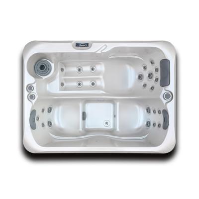 Modern 3 People Acrylic Whirlpools Spa Hot Tub Outdoor Bathtub With LED Light