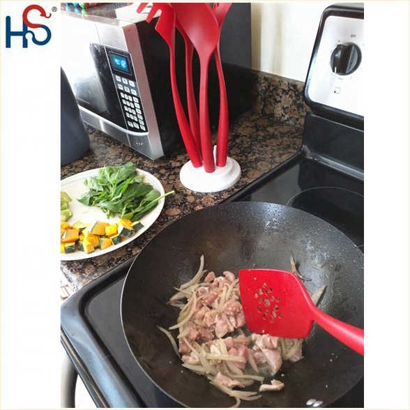Silk Printing Logo Kitchen Utensil Set Durable Nylon 8-Piece Kitchen Cooking Utensils