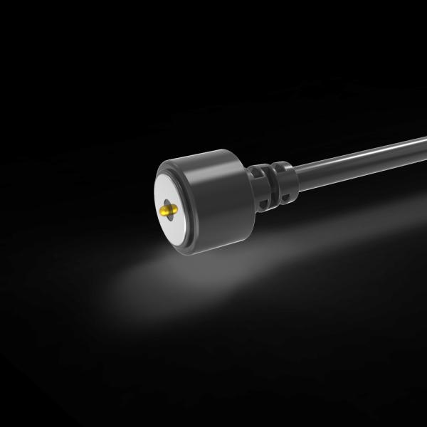 Round wmagnetic power cable connectors for guard tour patrol device