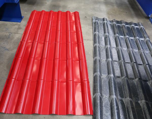 Rolo vitrificado painel da telha do telhado que forma o aço da cor da alta velocidade da máquina 0.3-0.8mm